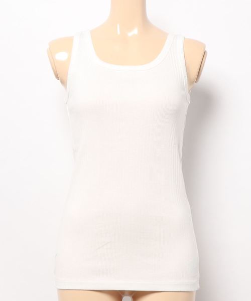 AMERICAN HOLIC（アメリカンホリック）の「針抜きテレコタンクトップ（タンクトップ・レディース・チャコールグレー/ブラック/オフホワイト/グレイッシュベージュ・M/L）」の8枚目の写真