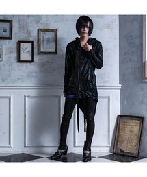 CIVARIZE　シヴァーライズ　ドレープ　アシメトリー　コーティング　パーカー CIVARIZEシヴァーライズドレープアシメトリーコーティングパーカー