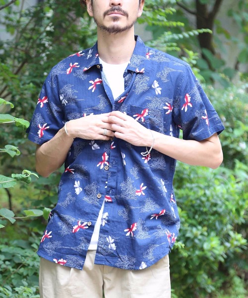 JEANS MATE(ジーンズメイト)の「和柄プリントシャツ 総柄シャツ(シャツ/ブラウス・メンズ・その他1/その他2/その他3/その他4・MEDIUM/LARGE/X-LARGE)」の4枚目の写真