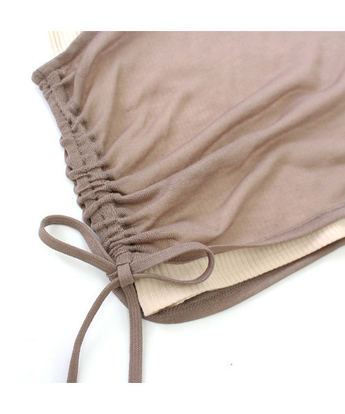 MODE ROBE（モードローブ）の「カットリブ×シアーニットワンショルセット（Tシャツ/カットソー・レディース・ブラック/ベージュ・FREE）」の14枚目の写真