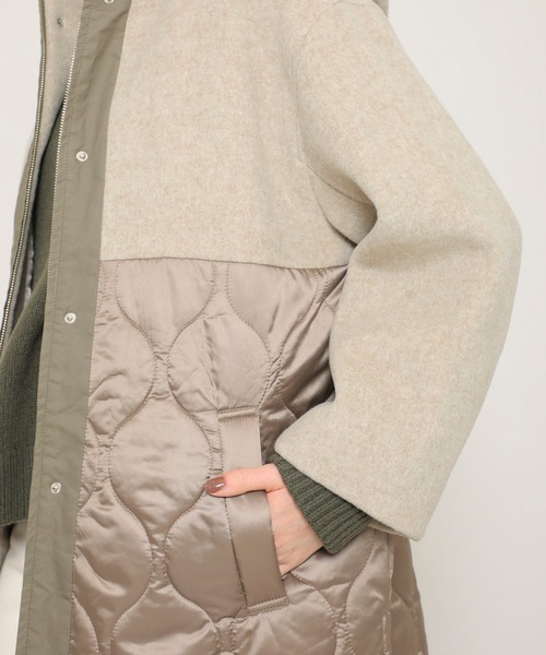 ！最安値！casa fline 再生ポリエステルバイカラーコート CASA FLINE（カーサフライン）の「【CASA FLINE(カーサフライン