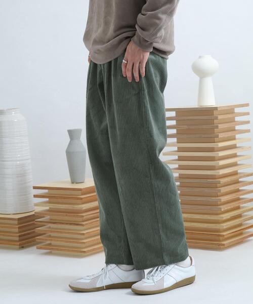 SENSE OF PLACE by URBAN RESEARCH（センスオブプレイスバイアーバンリサーチ）の「コーデュロイワイドパンツ（その他パンツ・メンズ・ブラック/パープル/ミント/ライトベージュ/ライトカーキ/ベージュ/ブラウン・MEDIUM/LARGE）」の5枚目の写真