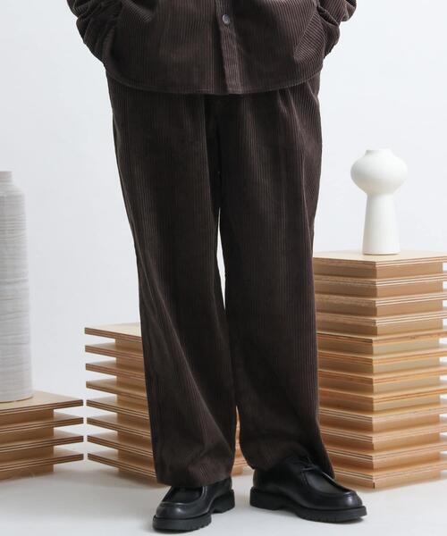 SENSE OF PLACE by URBAN RESEARCH（センスオブプレイスバイアーバンリサーチ）の「コーデュロイワイドパンツ（その他パンツ・メンズ・ブラック/パープル/ミント/ライトベージュ/ライトカーキ/ベージュ/ブラウン・MEDIUM/LARGE）」の20枚目の写真