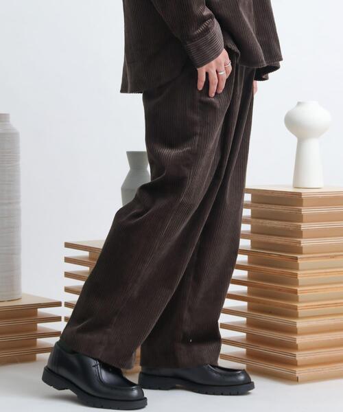SENSE OF PLACE by URBAN RESEARCH（センスオブプレイスバイアーバンリサーチ）の「コーデュロイワイドパンツ（その他パンツ・メンズ・ブラック/パープル/ミント/ライトベージュ/ライトカーキ/ベージュ/ブラウン・MEDIUM/LARGE）」の22枚目の写真