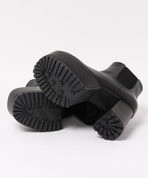 Mafmof（マフモフ）の「Mafmof(マフモフ) サイドゴア 厚底ブーツ（ブーツ・レディース・ブラック/ダークブラウン・LL/S/M/L）」の4枚目の写真