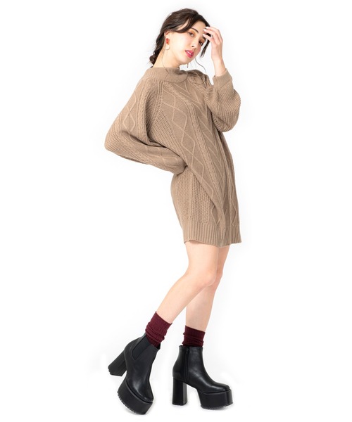 Mafmof（マフモフ）の「Mafmof(マフモフ) サイドゴア 厚底ブーツ（ブーツ・レディース・ブラック/ダークブラウン・LL/S/M/L）」の7枚目の写真