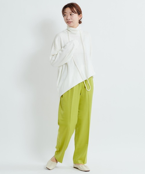 DouDou(ドゥドゥ)の「サテンイージーパンツ(その他パンツ・レディース・ベージュ/ライトグリーン/バイオレット・38/36)」の12枚目の写真