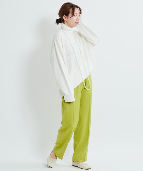 DouDou(ドゥドゥ)の「サテンイージーパンツ(その他パンツ・レディース・ベージュ/ライトグリーン/バイオレット・38/36)」の18枚目の写真