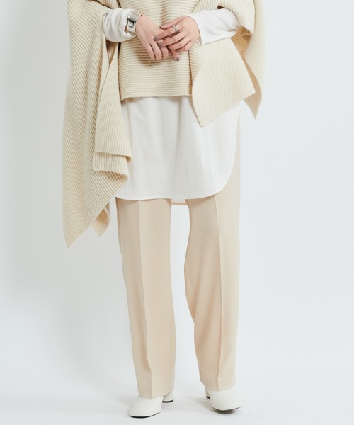 DouDou(ドゥドゥ)の「サテンイージーパンツ(その他パンツ・レディース・ベージュ/ライトグリーン/バイオレット・38/36)」の8枚目の写真