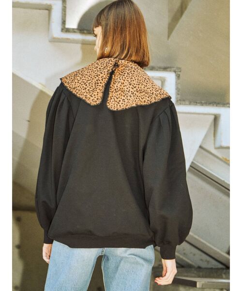 jouetie(ジュエティ)の「パワショルBIGカラープルオーバー(スウェット・レディース・ブラック/グリーン/ブルー・MEDIUM)」の8枚目の写真