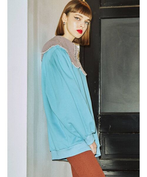 jouetie(ジュエティ)の「パワショルBIGカラープルオーバー(スウェット・レディース・ブラック/グリーン/ブルー・MEDIUM)」の13枚目の写真