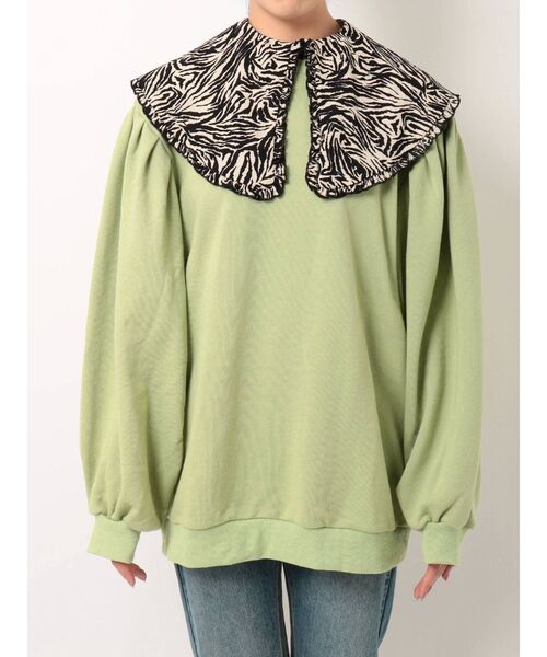 jouetie(ジュエティ)の「パワショルBIGカラープルオーバー(スウェット・レディース・ブラック/グリーン/ブルー・MEDIUM)」の16枚目の写真