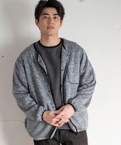 coen（コーエン）の「カチオンフリースカーディガン（カーディガン/ボレロ・メンズ・ベージュ/ブラック・LARGE/MEDIUM/X-LARGE/SMALL）」の4枚目の写真