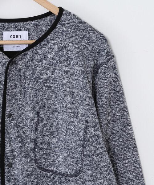 coen（コーエン）の「カチオンフリースカーディガン（カーディガン/ボレロ・メンズ・ベージュ/ブラック・LARGE/MEDIUM/X-LARGE/SMALL）」の6枚目の写真
