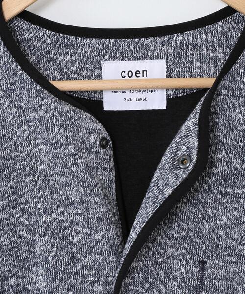 coen（コーエン）の「カチオンフリースカーディガン（カーディガン/ボレロ・メンズ・ベージュ/ブラック・LARGE/MEDIUM/X-LARGE/SMALL）」の9枚目の写真