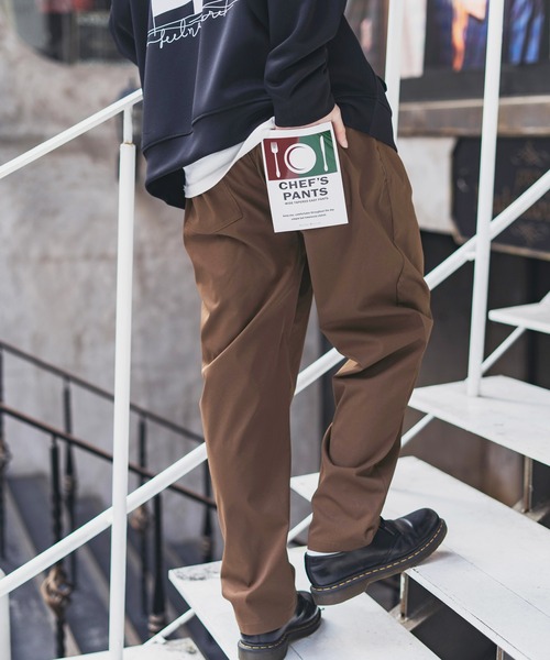 Rocky Monroe（ロッキーモンロー）の「ストレッチ ツイル ワイドテーパードシェフパンツ コックパンツ スケーターパンツ（その他パンツ・メンズ・ワンウォッシュ/ミント/カーキ/オフホワイト/ブラック/ネイビー/ベージュ/ブラウン/ブルーグレー/ブルー・L/XL/S/M）」の5枚目の写真