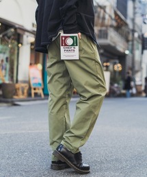 ストレッチ ツイル ワイドテーパードシェフパンツ コックパンツ スケーターパンツ