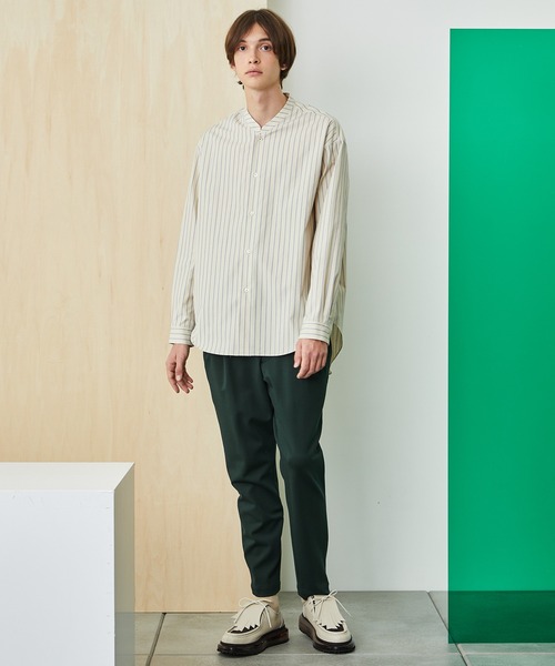 UNITED TOKYO（ユナイテッドトウキョウ）の「ストライプVネックリラックスシャツ（シャツ/ブラウス・メンズ・サックスブルー/ブラック/ベージュ・1/2/3）」の10枚目の写真