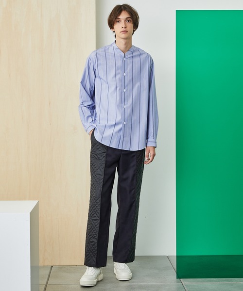 UNITED TOKYO（ユナイテッドトウキョウ）の「ストライプVネックリラックスシャツ（シャツ/ブラウス・メンズ・サックスブルー/ブラック/ベージュ・1/2/3）」の15枚目の写真