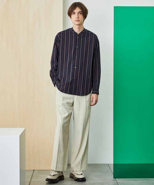 UNITED TOKYO（ユナイテッドトウキョウ）の「ストライプVネックリラックスシャツ（シャツ/ブラウス・メンズ・サックスブルー/ブラック/ベージュ・1/2/3）」の20枚目の写真