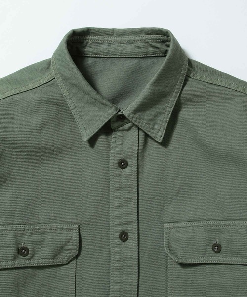 ADAM ET ROPE'(アダムエロペ)の「【コットン×和紙】ルーズシルエット CPOシャツ/UNISEX(シャツ/ブラウス・メンズ・カーキ/キャメル・M/L)」の6枚目の写真
