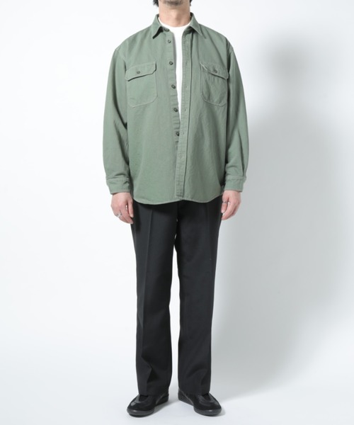 ADAM ET ROPE'(アダムエロペ)の「【コットン×和紙】ルーズシルエット CPOシャツ/UNISEX(シャツ/ブラウス・メンズ・カーキ/キャメル・M/L)」の11枚目の写真
