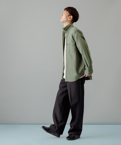 ADAM ET ROPE'(アダムエロペ)の「【コットン×和紙】ルーズシルエット CPOシャツ/UNISEX(シャツ/ブラウス・メンズ・カーキ/キャメル・M/L)」の16枚目の写真