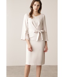 メタルピン付きクロスタックワンピース