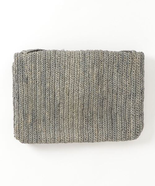 Le Voyage en Panier（ルヴォヤージュアンパニエ）の「LE VOYAGE EN PANIE RIBBON POUCH AM348（クラッチバッグ・レディース・ブラウン/グリーン・ONE SIZE）」の3枚目の写真