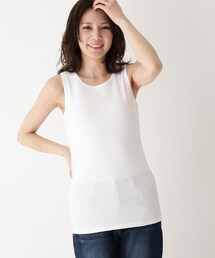 SHOO・LA・RUE | 【五明祐子さん着用商品】鎖骨がきれいにみえるフライスタンクトップ(タンクトップ)