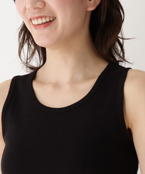 SHOO・LA・RUE（シューラルー）の「◆【追加生産】鎖骨がきれいにみえるフライスタンクトップ（タンクトップ・レディース・アイボリー/ブラック/ライトグレー/ライトグリーン/ライトグレー系8/アイボリー系8・04/03/02/01）」の21枚目の写真