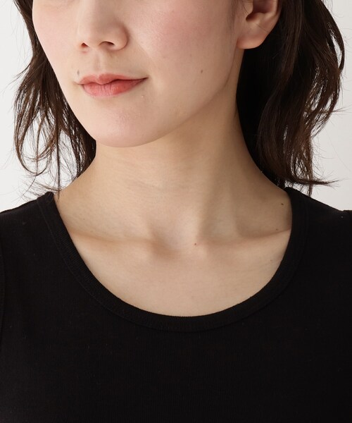 SHOO・LA・RUE（シューラルー）の「◆【追加生産】鎖骨がきれいにみえるフライスタンクトップ（タンクトップ・レディース・アイボリー/ブラック/ライトグレー/ライトグリーン/ライトグレー系8/アイボリー系8・04/03/02/01）」の8枚目の写真