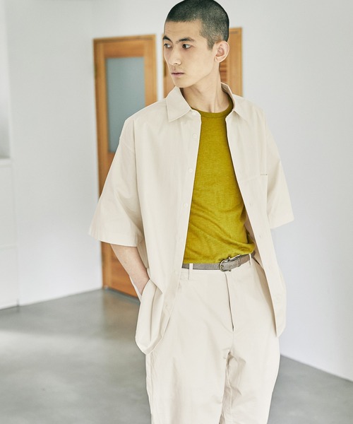 nowm（ノウム）の「【nowm】TYPEWRITER LOOSE BOX SHIRT ＆ BALLOON TAPERED PANTS / タイプライター シャツセットアップ（セットアップ・メンズ・チャコールグレー/グレイッシュブルー/キナリ・M/L）」の15枚目の写真