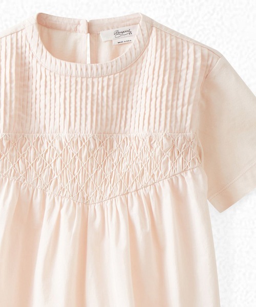 Bonpoint（ボンポワン）の「スモッキング刺繍Tシャツ（Tシャツ  