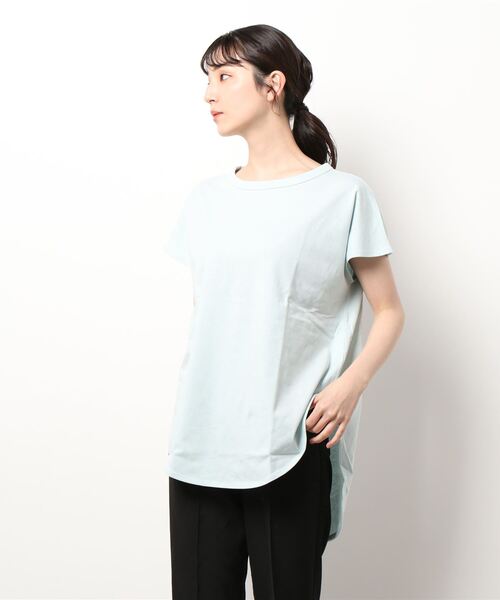 KOBE LETTUCE(コウベレタス)の「バックボタンオーバーサイズカットソートップス(Tシャツ/カットソー・レディース・オフホワイト/ベージュ/オリーブ/ブルー/ブラック/ブラウン/ブルー系・FREE)」の7枚目の写真