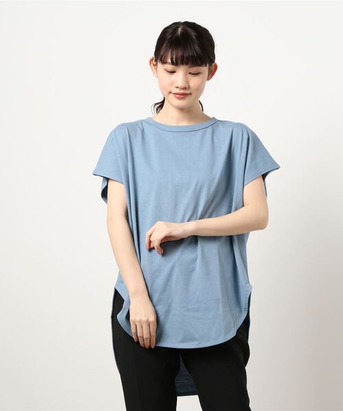 KOBE LETTUCE(コウベレタス)の「バックボタンオーバーサイズカットソートップス(Tシャツ/カットソー・レディース・オフホワイト/ベージュ/オリーブ/ブルー/ブラック/ブラウン/ブルー系・FREE)」の15枚目の写真