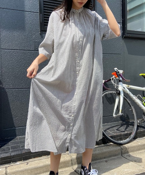 セール キャンブリックボイル ストライプワンピース ワンピース Azul Encanto アズールエンカント のファッション通販 Zozotown