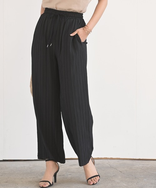 rps（アールピーエス）の「総柄スピンドルワイドパンツ（その他パンツ・レディース・ブラック/オフホワイト/ライトカーキ/グレイッシュベージュ・M）」の3枚目の写真