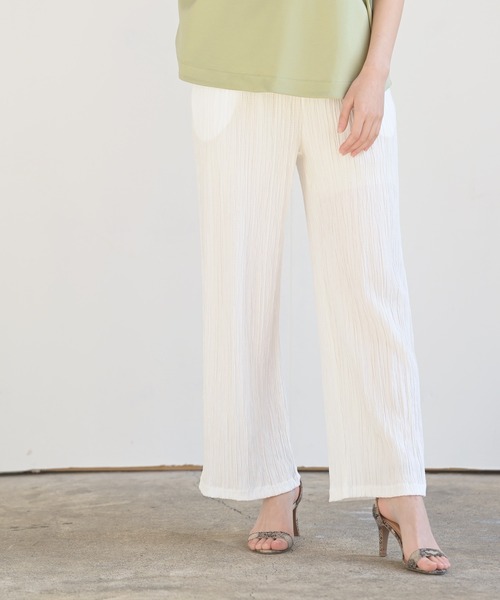 rps（アールピーエス）の「総柄スピンドルワイドパンツ（その他パンツ・レディース・ブラック/オフホワイト/ライトカーキ/グレイッシュベージュ・M）」の11枚目の写真