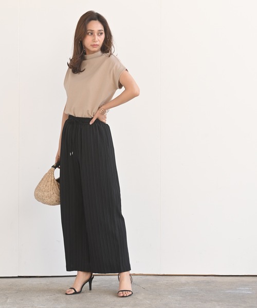 rps（アールピーエス）の「総柄スピンドルワイドパンツ（その他パンツ・レディース・ブラック/オフホワイト/ライトカーキ/グレイッシュベージュ・M）」の7枚目の写真