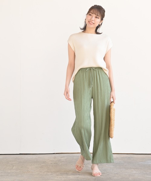 rps（アールピーエス）の「総柄スピンドルワイドパンツ（その他パンツ・レディース・ブラック/オフホワイト/ライトカーキ/グレイッシュベージュ・M）」の8枚目の写真