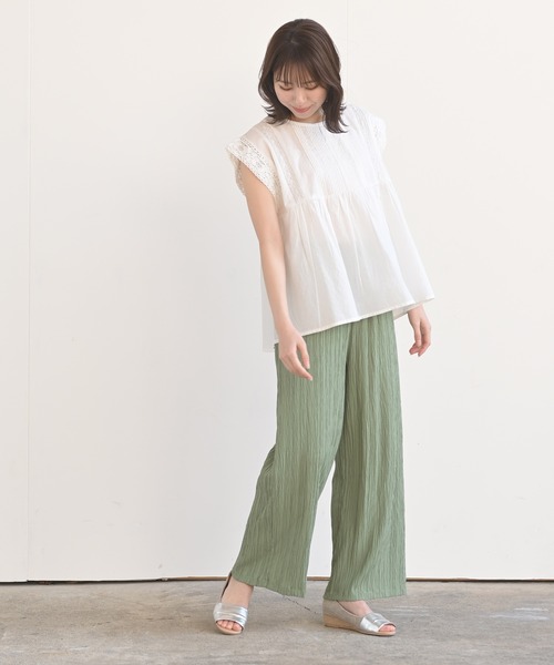 rps（アールピーエス）の「総柄スピンドルワイドパンツ（その他パンツ・レディース・ブラック/オフホワイト/ライトカーキ/グレイッシュベージュ・M）」の15枚目の写真