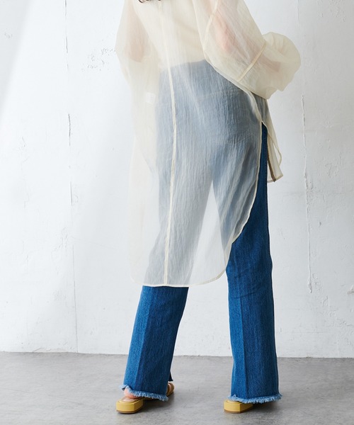 DISCOAT（ディスコート）の「デニムスリットパンツ（デニムパンツ・レディース・ブルー/サックスブルー・SMALL/MEDIUM/LARGE）」の21枚目の写真