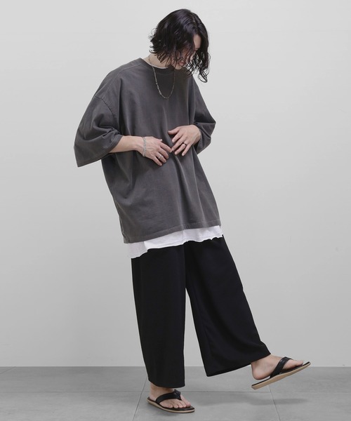 minsobi（ミンソビ）の「ルーズワイドパンツ（その他パンツ・メンズ・ブラック・FREE）」の17枚目の写真