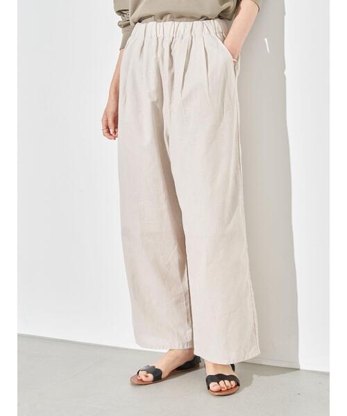 earth music&ecology(アースミュージックアンドエコロジー)の「フレンチリネンブレンドパンツ *(その他パンツ・レディース・ベージュ/その他5/ダークネイビー/ホワイト系その他2・FREE)」の15枚目の写真