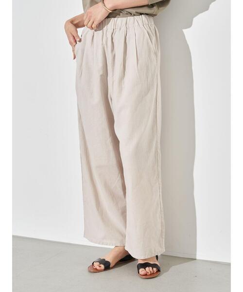 earth music&ecology(アースミュージックアンドエコロジー)の「フレンチリネンブレンドパンツ *(その他パンツ・レディース・ベージュ/その他5/ダークネイビー/ホワイト系その他2・FREE)」の18枚目の写真