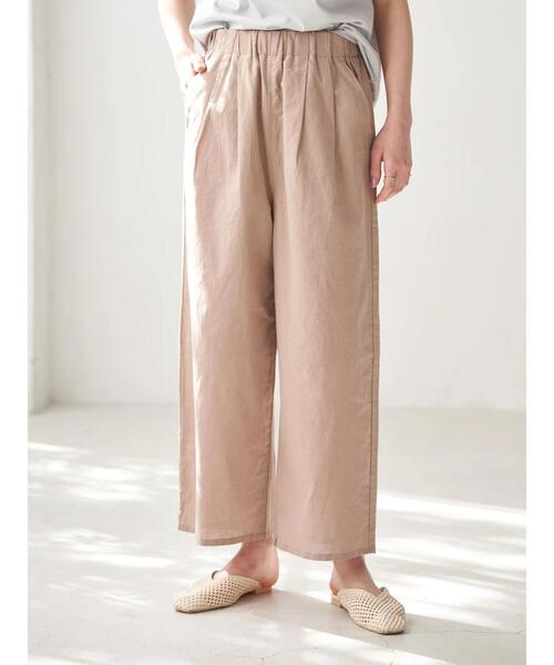 earth music&ecology(アースミュージックアンドエコロジー)の「フレンチリネンブレンドパンツ *(その他パンツ・レディース・ベージュ/その他5/ダークネイビー/ホワイト系その他2・FREE)」の7枚目の写真