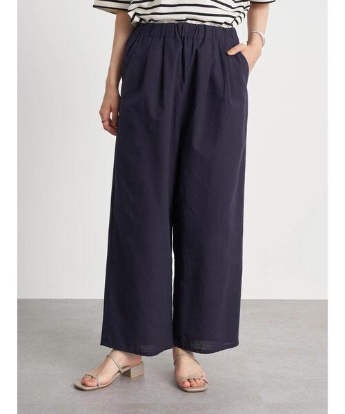earth music&ecology(アースミュージックアンドエコロジー)の「フレンチリネンブレンドパンツ *(その他パンツ・レディース・ベージュ/その他5/ダークネイビー/ホワイト系その他2・FREE)」の13枚目の写真