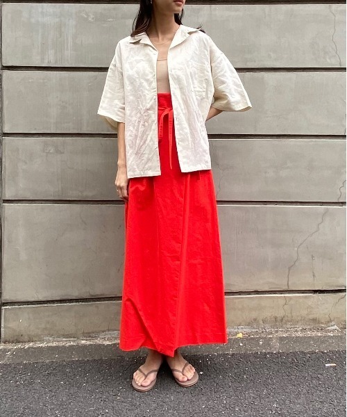 AZUL ENCANTO（アズールエンカント）の「前ラップ風スカート（スカート・レディース・ブラウン/ベージュ/ブラック/レッド・MEDIUM/SMALL）」の11枚目の写真