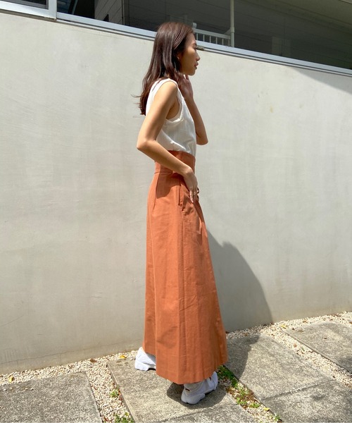 AZUL ENCANTO（アズールエンカント）の「前ラップ風スカート（スカート・レディース・ブラウン/ベージュ/ブラック/レッド・MEDIUM/SMALL）」の6枚目の写真